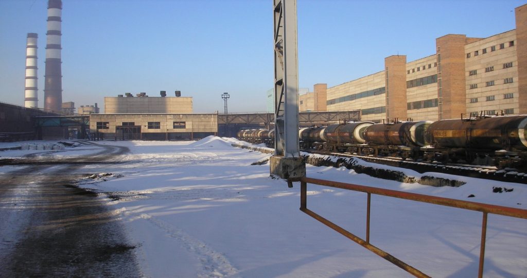 Kazzinc site in the snow