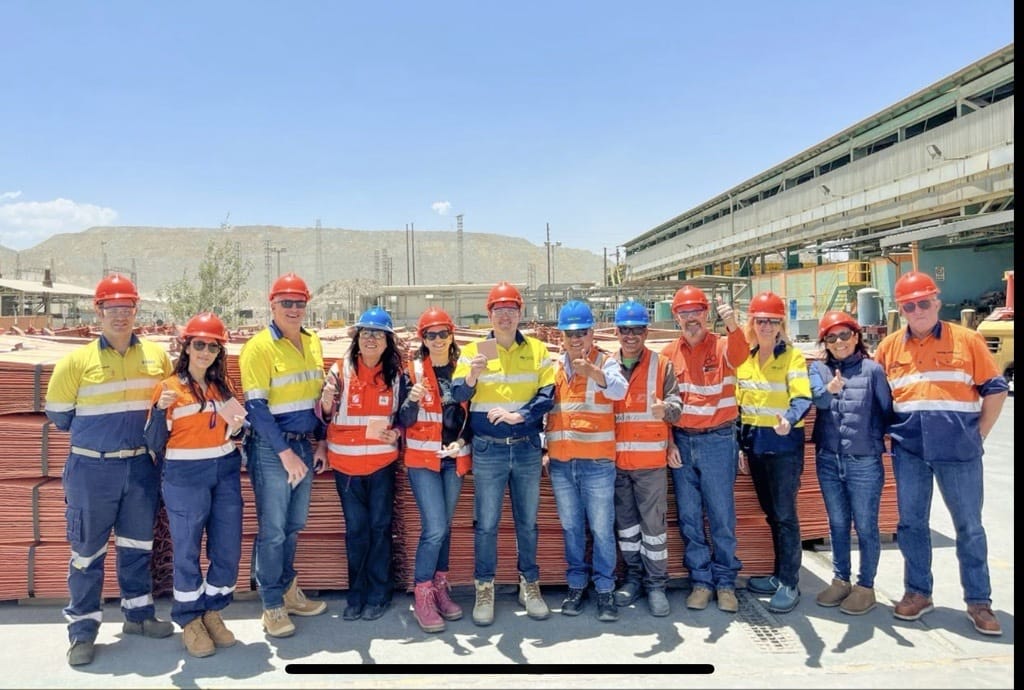 Group of people standing on a mine site