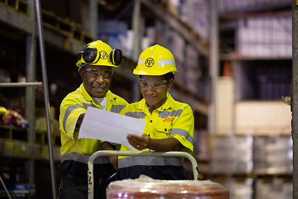 Two engineers at Ok Tedi Mining Limited