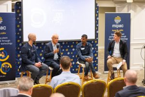 Dom, Mark, Mani and Alex presenting