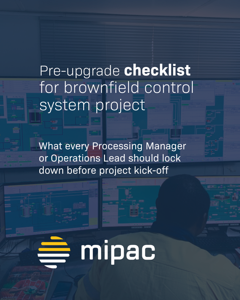 Checklist for brownfield control system upgrades