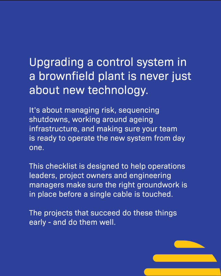 Checklist for brownfield control system upgrades2